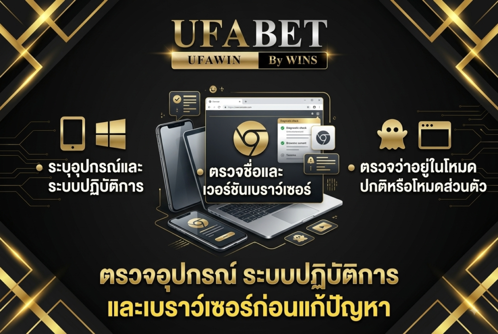 ตรวจอุปกรณ์ ระบบปฏิบัติการ และเบราว์เซอร์ก่อนแก้ปัญหา