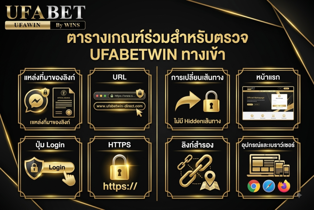 ตารางเกณฑ์ร่วมสำหรับตรวจ UFABETWIN ทางเข้า 