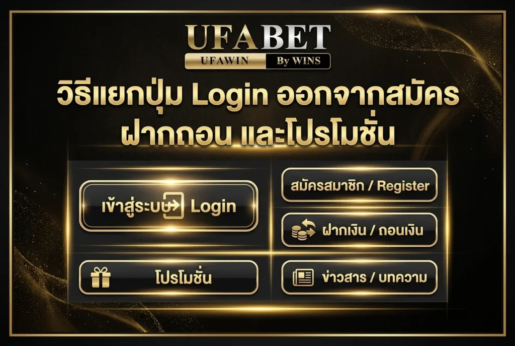 วิธีแยกปุ่ม Login ออกจากสมัคร ฝากถอน และโปรโมชั่น